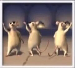 photo of three blind mice from Shrek